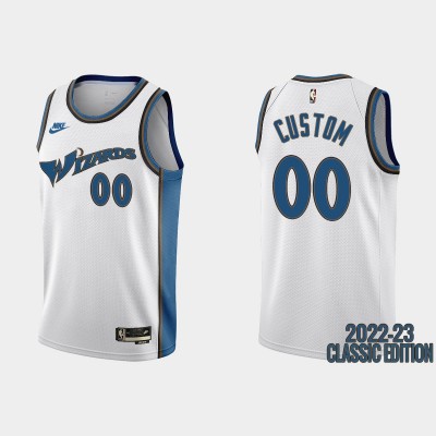 Washington Wizards Custom White Men's Nike NBA 2022 23 Classic Edition Jersey